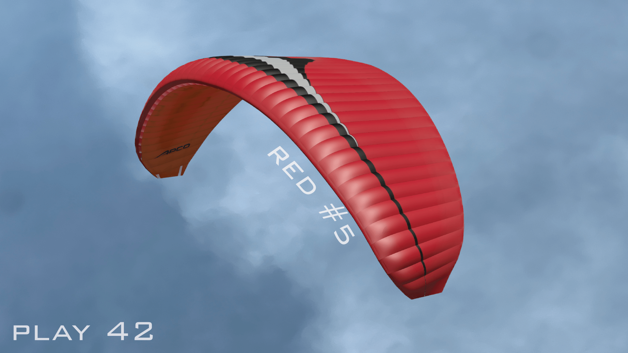 APCO Play 42 UL trike tandem wing planform