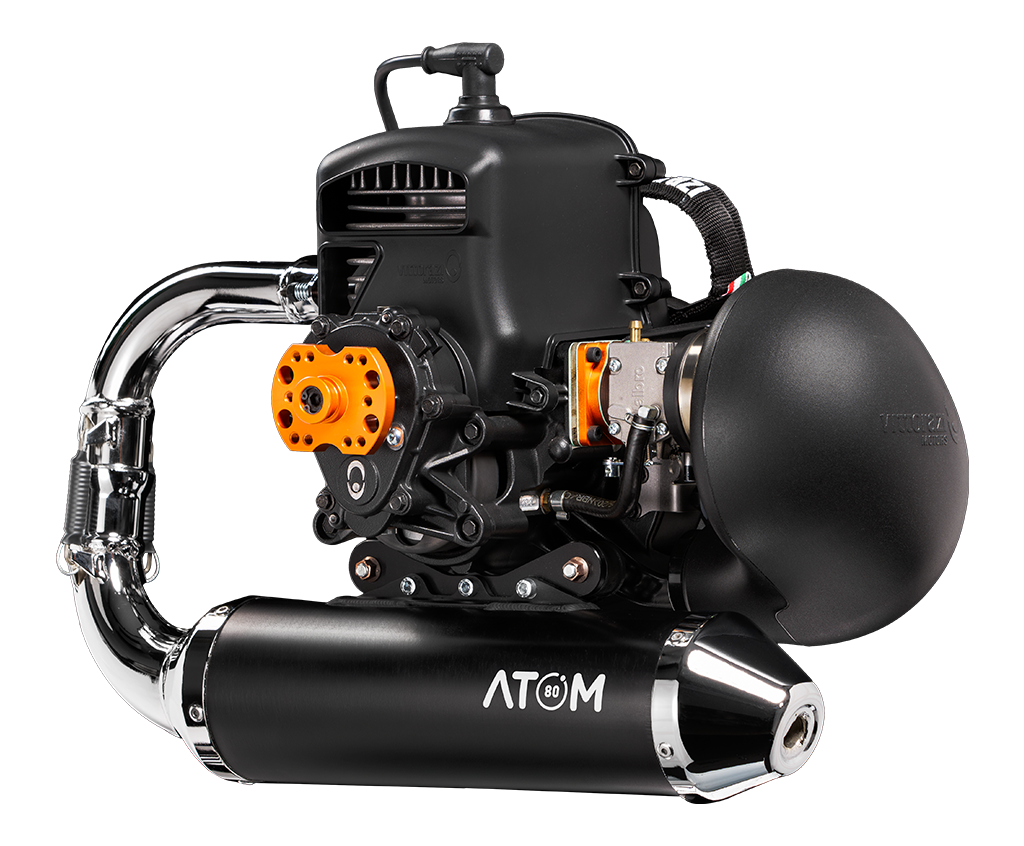 Vittorazi Atom 80 paramotor engine, studio view